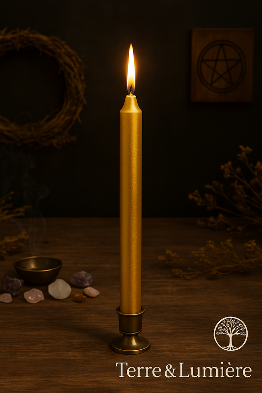 Bougie de Rituel Dorée