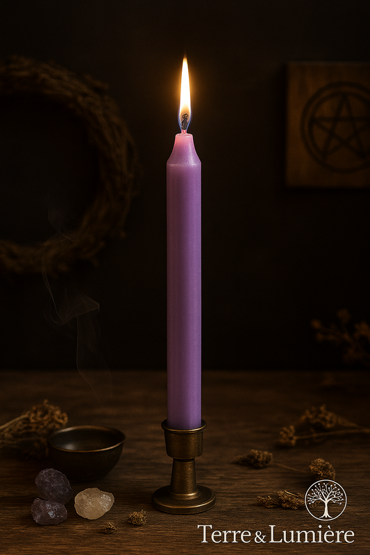 Bougie de Rituel Violette (Parme)